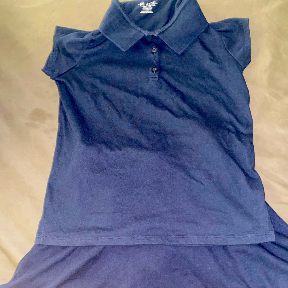 ✨Navy Blue Uniform Shirt + Skort✨